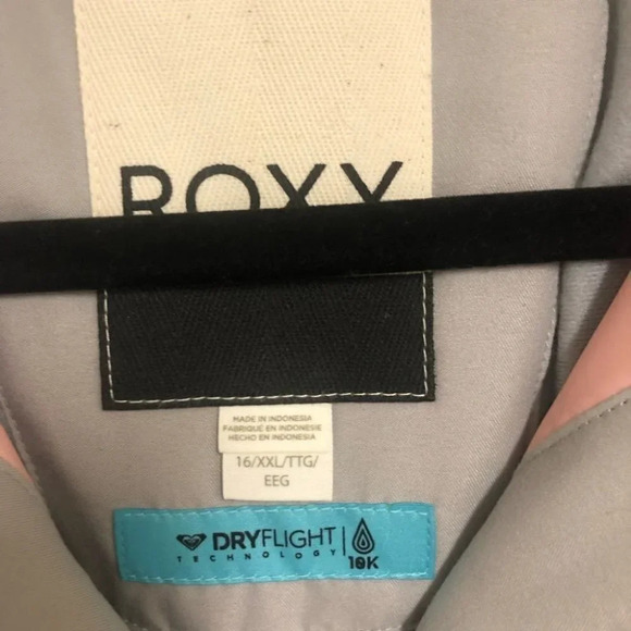 Roxy Abstract Faux Fur Trim Dry Flight Technology Parka Size 16 XXL NWT - Picture 6 of 10